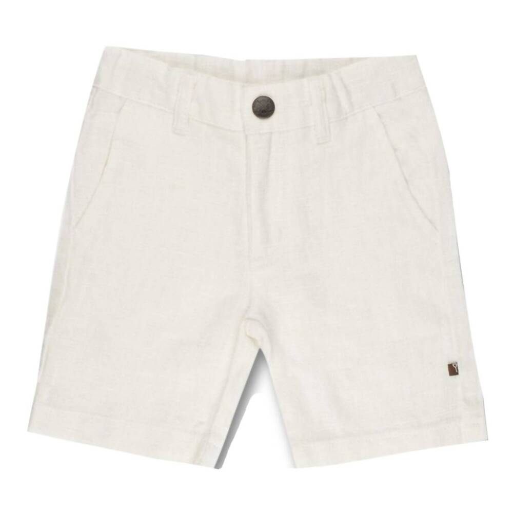 NEW FORE AXEL & HUDSON boy's linen shorts in white